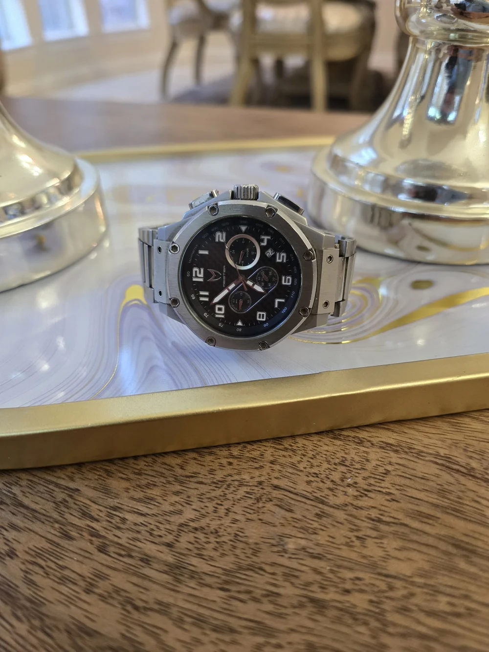 Meister Ambassador Japan Movement Chronograph with Black Dial Stainless Steel